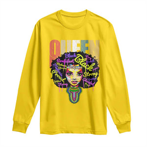 Black Queen Long Sleeve Shirt Proud Melanin Strong Educated Retro Vintage TS01 Daisy Print Your Wear