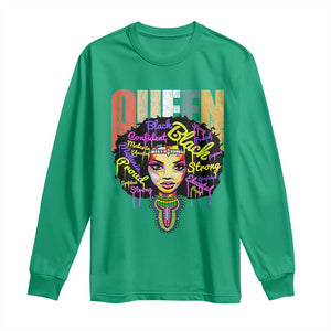 Black Queen Long Sleeve Shirt Proud Melanin Strong Educated Retro Vintage TS01 Irish Green Print Your Wear