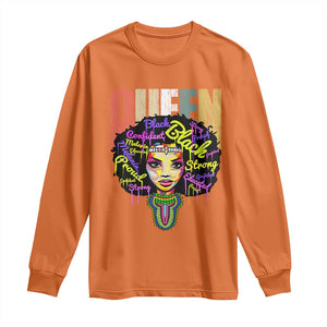 Black Queen Long Sleeve Shirt Proud Melanin Strong Educated Retro Vintage TS01 Orange Print Your Wear