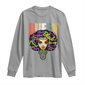 Black Queen Long Sleeve Shirt Proud Melanin Strong Educated Retro Vintage TS01 Sport Gray Print Your Wear