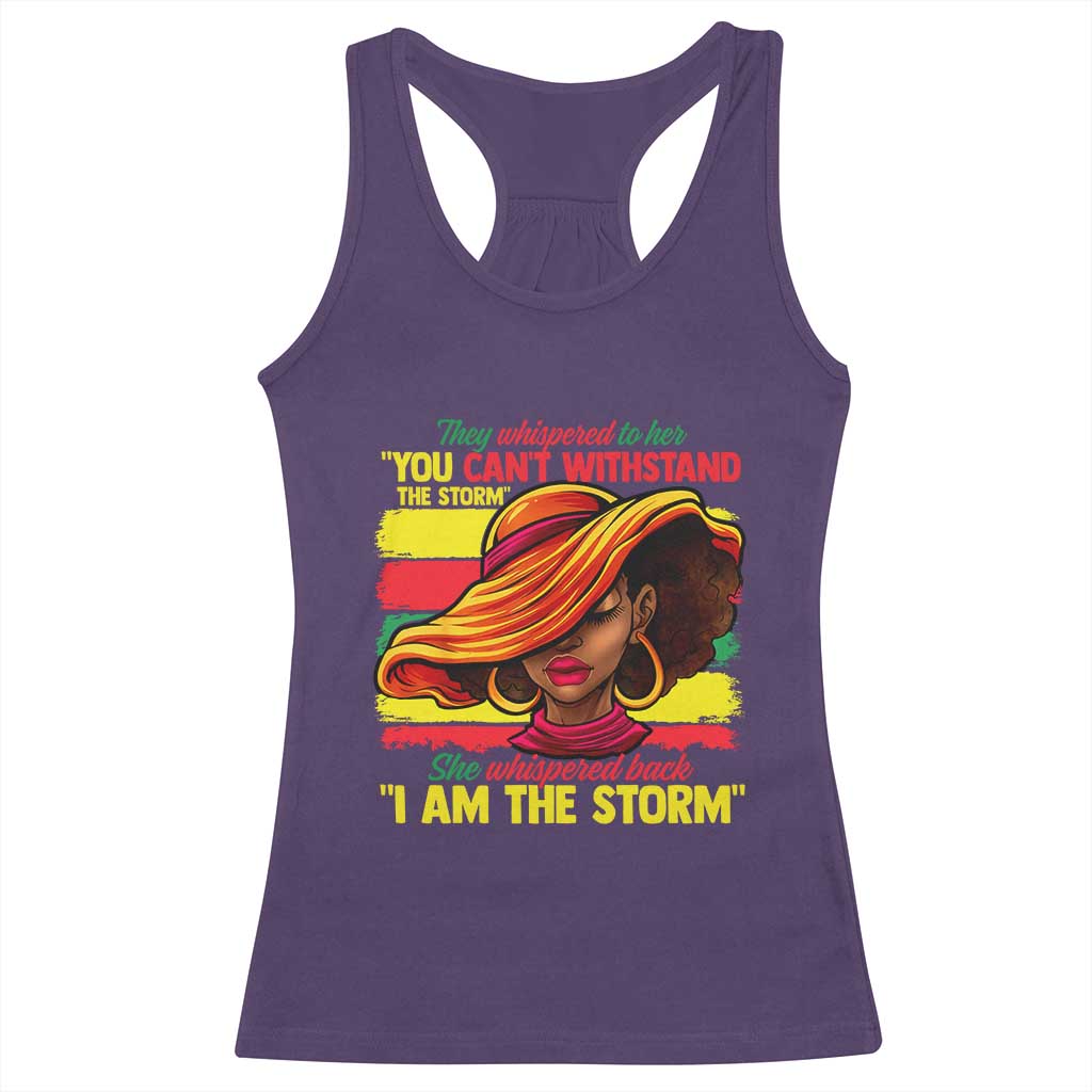 Proud Black African American Ladies Racerback Tank Top Black History Month TS01 Purple Print Your Wear