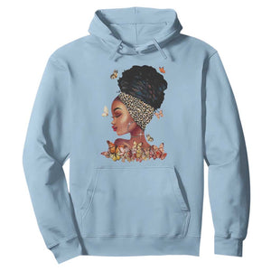 Black Girl Magic Afro Melanin Queen African American Women Hoodie TS01 Light Blue Printyourwear