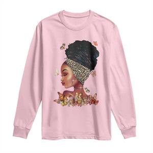 Black Girl Magic Long Sleeve Shirt Afro Melanin Queen African American Women TS01 Light Pink Print Your Wear