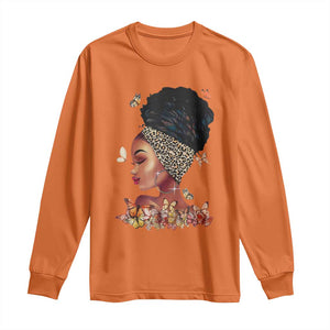 Black Girl Magic Long Sleeve Shirt Afro Melanin Queen African American Women TS01 Orange Print Your Wear