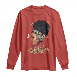 Black Girl Magic Long Sleeve Shirt Afro Melanin Queen African American Women TS01 Red Print Your Wear