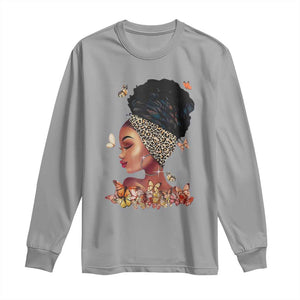 Black Girl Magic Long Sleeve Shirt Afro Melanin Queen African American Women TS01 Sport Gray Print Your Wear