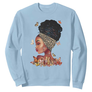 Black Girl Magic Afro Melanin Queen African American Women Sweatshirt TS01 Light Blue Printyourwear