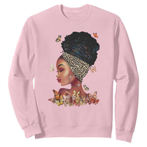 Black Girl Magic Afro Melanin Queen African American Women Sweatshirt TS01 Light Pink Printyourwear