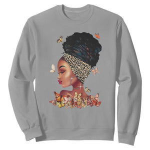 Black Girl Magic Afro Melanin Queen African American Women Sweatshirt TS01 Sport Gray Printyourwear