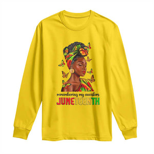 Black Women Long Sleeve Shirt Remembering My Ancestors Juneteenth Celebration TS01 Daisy Print Your Wear