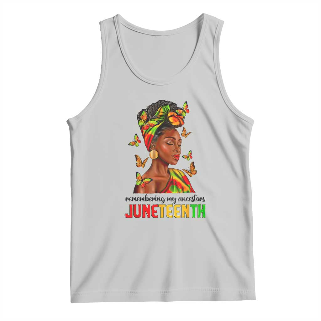 Black Women Tank Top Remembering My Ancestors Juneteenth Celebration TS01 Ash Print Your Wear