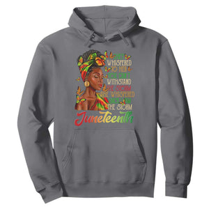 Juneteenth Hoodie I am The Storm Black Women Black History Month TS01 Charcoal Printyourwear