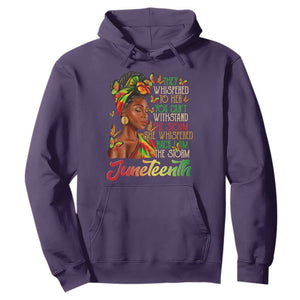 Juneteenth Hoodie I am The Storm Black Women Black History Month TS01 Purple Printyourwear