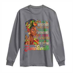 Juneteenth Black Women Long Sleeve Shirt I Am The Storm Black History Month TS01 Charcoal Print Your Wear