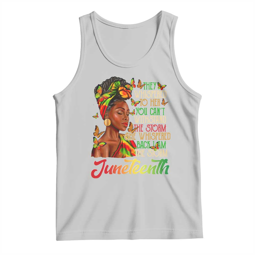 Juneteenth Black Women Tank Top I Am The Storm Black History Month TS01 Ash Print Your Wear