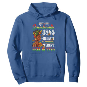 Juneteenth Hoodie For Black Women Because My Ancestor Weren't Free 1776 TS01 Royal Blue Printyourwear