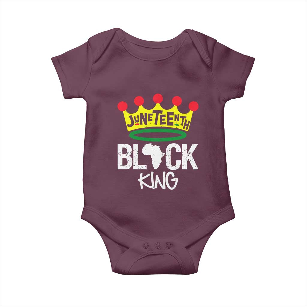 Juneteenth Black King Baby Onesie 1865 African Pride Black Power TS01 Maroon Print Your Wear