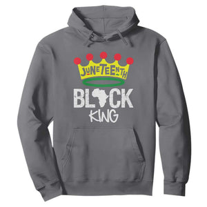 African King Hoodie Black King Black Power Black History Month 1865 Juneteenth TS01 Charcoal Printyourwear