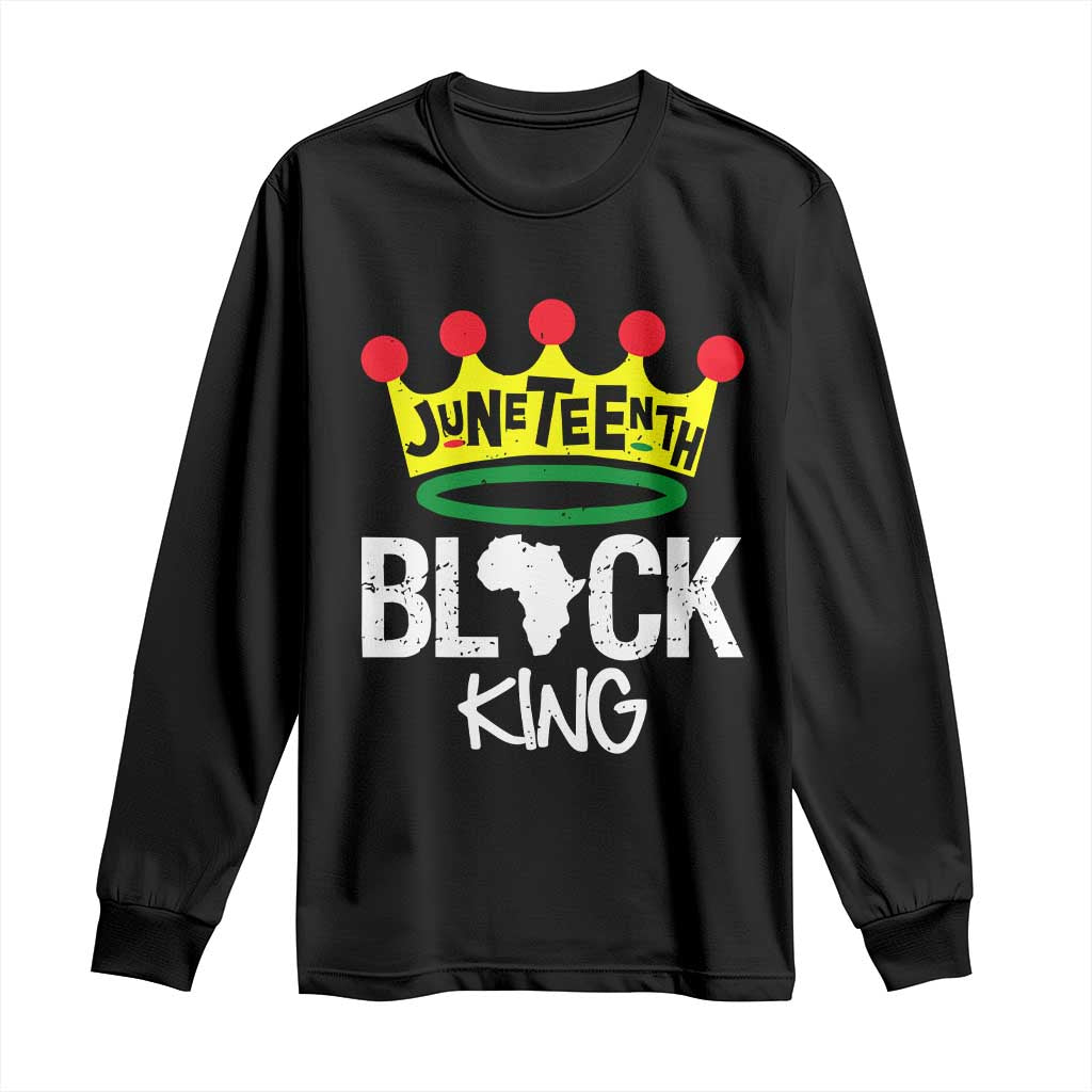 Juneteenth Black King Long Sleeve Shirt 1865 African Pride Black Power TS01 Black Print Your Wear