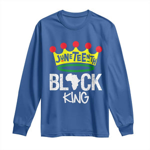 Juneteenth Black King Long Sleeve Shirt 1865 African Pride Black Power TS01 Royal Blue Print Your Wear