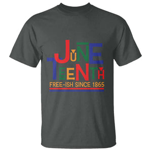 Free Ish T Shirt Juneteenth Celebration Since 1865 Retro TS01 Dark Heather Print Your Wear