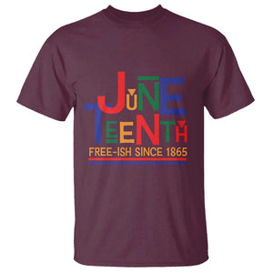 Free Ish T Shirt Juneteenth Celebration Since 1865 Retro TS01 Maroon Print Your Wear