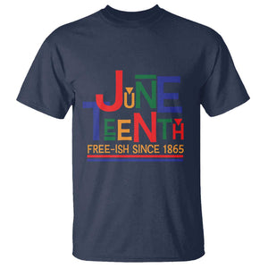 Free Ish T Shirt Juneteenth Celebration Since 1865 Retro TS01 Navy Print Your Wear