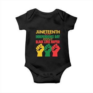 Juneteenth Is My Independence Day Baby Onesie Because BLM TS01 Black Print Your Wear