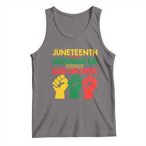 Juneteenth Is My Independence Day Tank Top Because BLM TS01 Deep Heather Print Your Wear