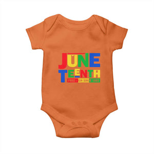Juneteenth Free Ish Since 1865 Baby Onesie TS01 Orange Print Your Wear