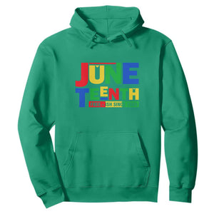 Juneteenth Free Ish Since 1865 Hoodie TS01 Irish Green Printyourwear