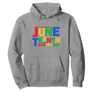 Juneteenth Free Ish Since 1865 Hoodie TS01 Sport Gray Printyourwear