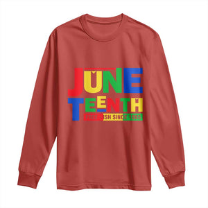 Juneteenth Free Ish Since 1865 Long Sleeve Shirt TS01 Red Print Your Wear