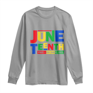 Juneteenth Free Ish Since 1865 Long Sleeve Shirt TS01 Sport Gray Print Your Wear