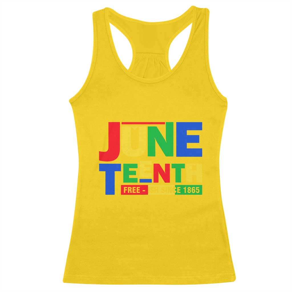Juneteenth Free Ish Since 1865 Racerback Tank Top TS01 Daisy Print Your Wear