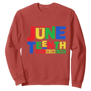 Juneteenth Free Ish Since 1865 Sweatshirt TS01 Red Printyourwear
