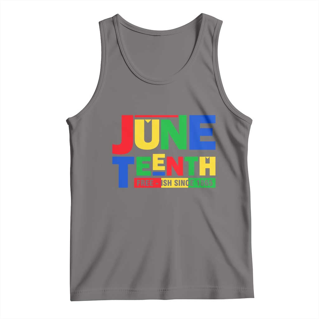 Juneteenth Free Ish Since 1865 Tank Top TS01 Deep Heather Print Your Wear