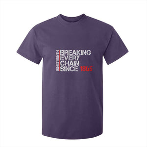 Juneteenth Breaking Every Chain T Shirt For Kid Since 1865 TS01 Purple Print Your Wear