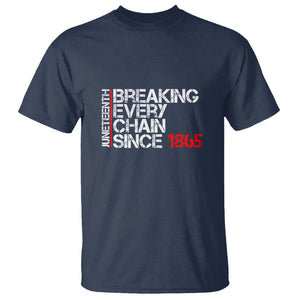 Juneteenth Breaking Every Chain T Shirt Since 1865 TS01 Navy Printyourwear