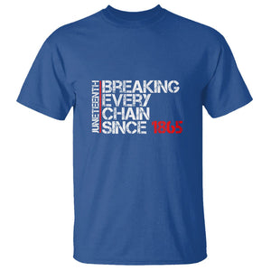 Juneteenth Breaking Every Chain T Shirt Since 1865 TS01 Royal Blue Printyourwear