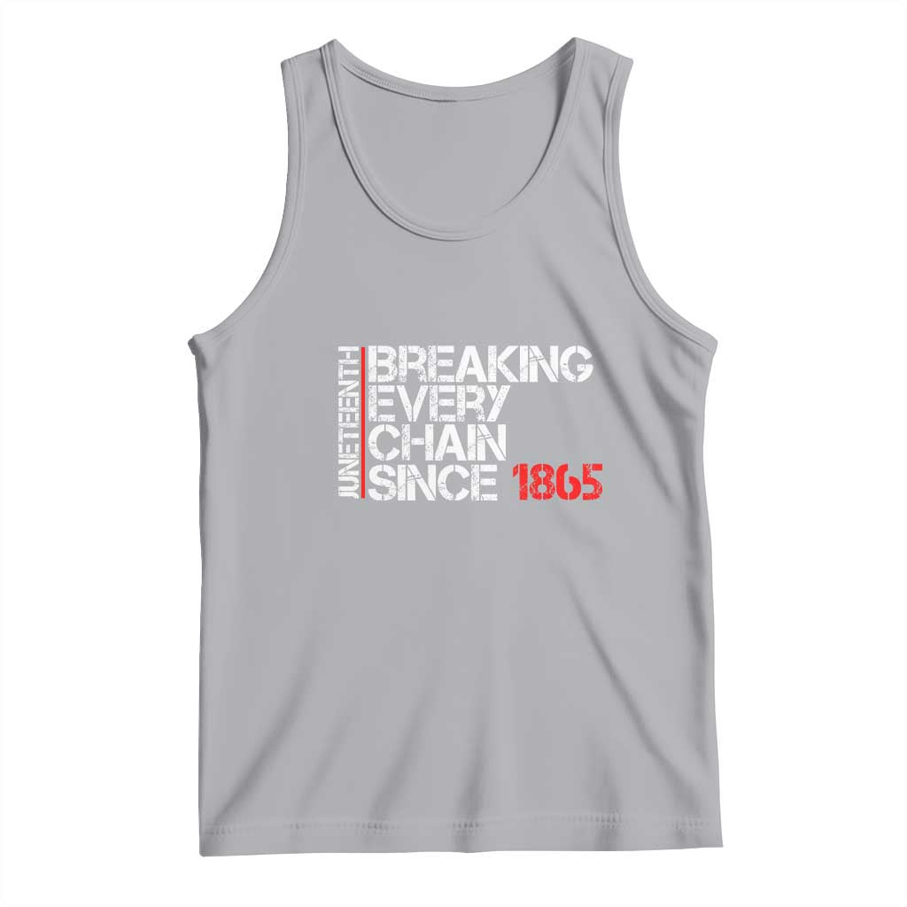 Juneteenth Breaking Every Chain Tank Top Since 1865 TS01 Athletic Heather Print Your Wear