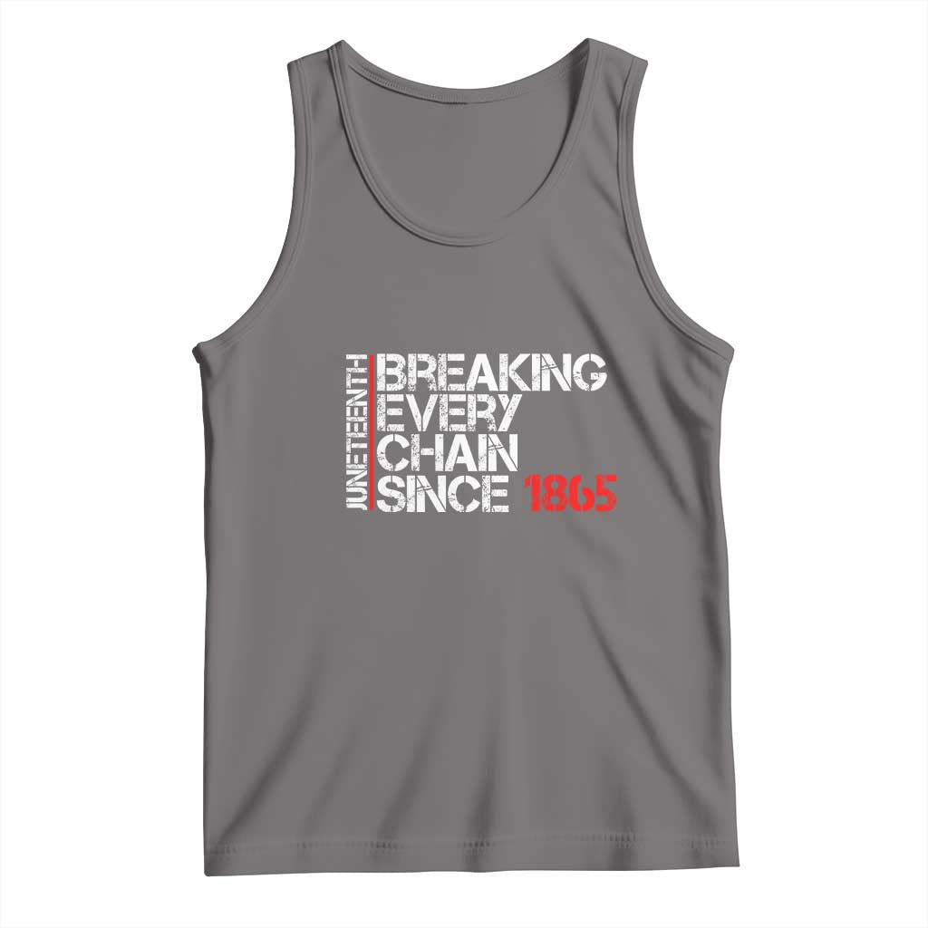 Juneteenth Breaking Every Chain Tank Top Since 1865 TS01 Deep Heather Print Your Wear