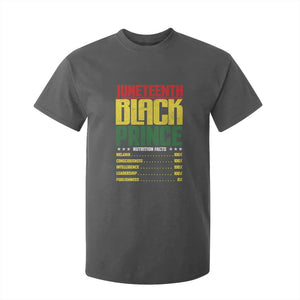 Juneteenth Black Prince Nutrition Facts T Shirt For Kid TS01 Dark Heather Print Your Wear