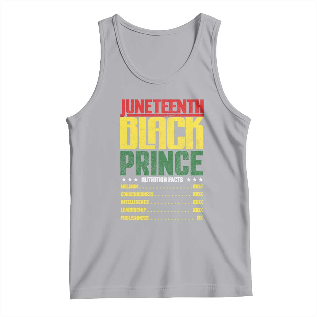 Juneteenth Black Prince Nutrition Facts Tank Top TS01 Athletic Heather Print Your Wear