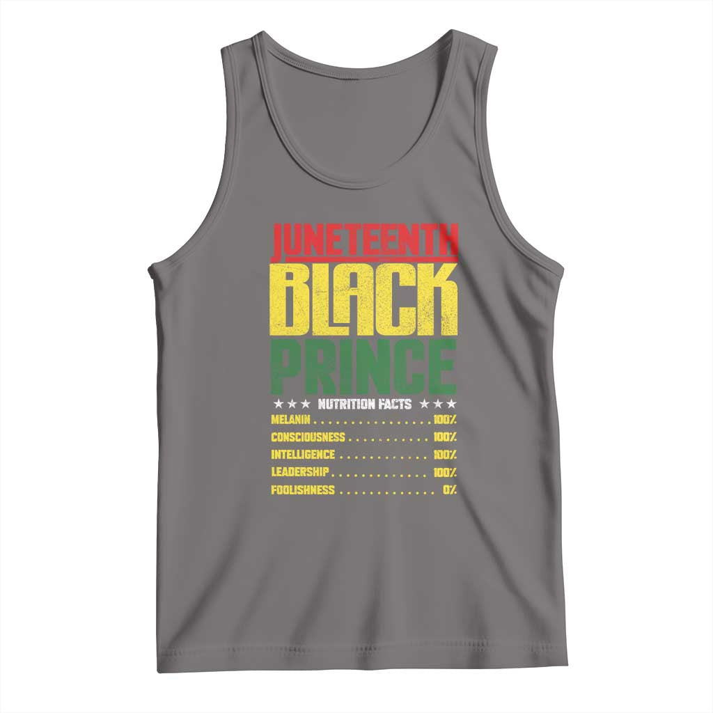Juneteenth Black Prince Nutrition Facts Tank Top TS01 Deep Heather Print Your Wear