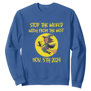 Halloween Witchy Sweatshirt Stop The Wicked From The West TS01 Royal Blue Print Your Wear