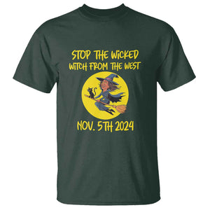 Halloween Witchy T Shirt Stop The Wicked From The West TS01 Dark Forest Green Print Your Wear