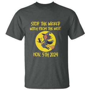 Halloween Witchy T Shirt Stop The Wicked From The West TS01 Dark Heather Print Your Wear