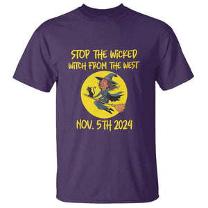 Halloween Witchy T Shirt Stop The Wicked From The West TS01 Purple Print Your Wear