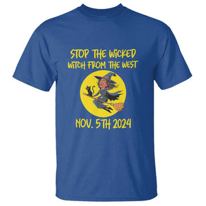 Halloween Witchy T Shirt Stop The Wicked From The West TS01 Royal Blue Print Your Wear